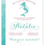 Image Result For Free Printable Mermaid Party Invitations | Lily   Free Printable Mermaid Invitations