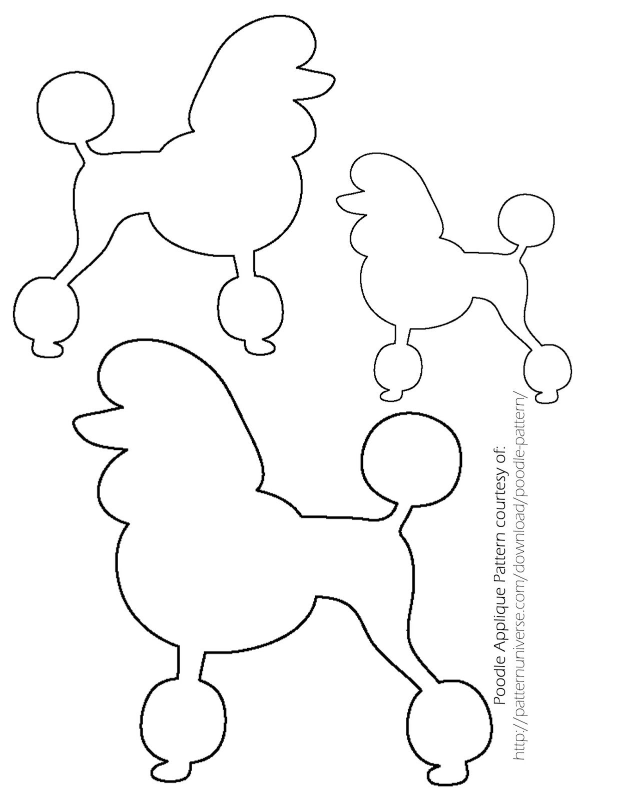 Image Result For Poodle Drawing | Poodles | Sock Hop Costumes, Sock - Free Printable Poodle Template