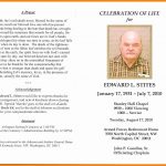 In Memoriam Cards Template Free Celebration Of Life Program   Free Printable Memorial Card Template