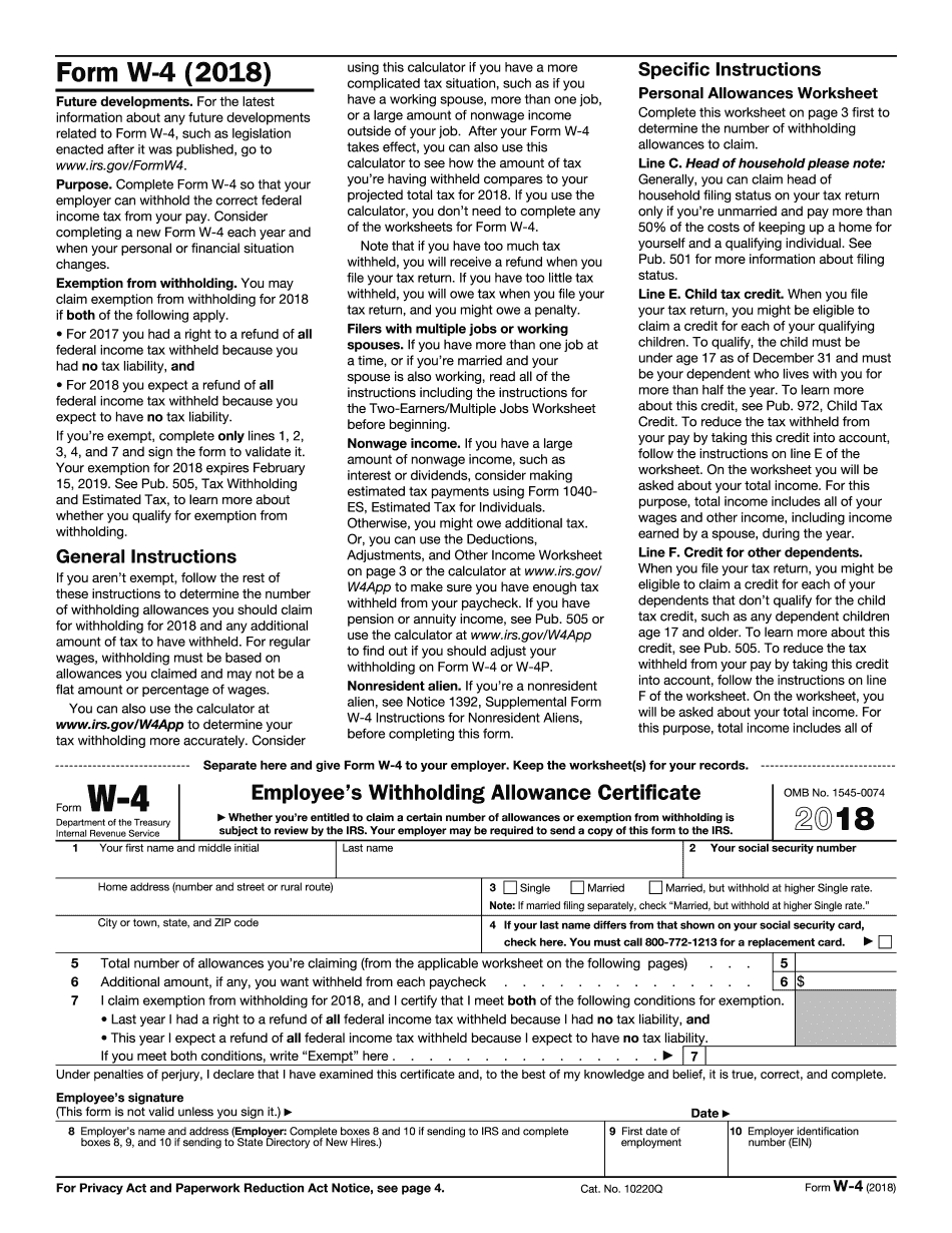 Irs Form W4V Printable / IRS 1040SR 2019 Fill and Sign Printable