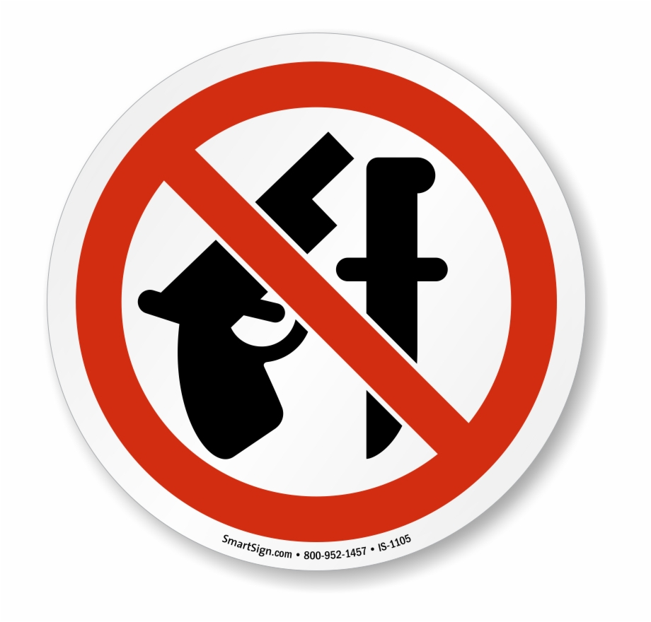 Iso Prohibited Action Signs - No Weapons Allowed Sign Free Png - Free Printable No Guns Allowed Sign