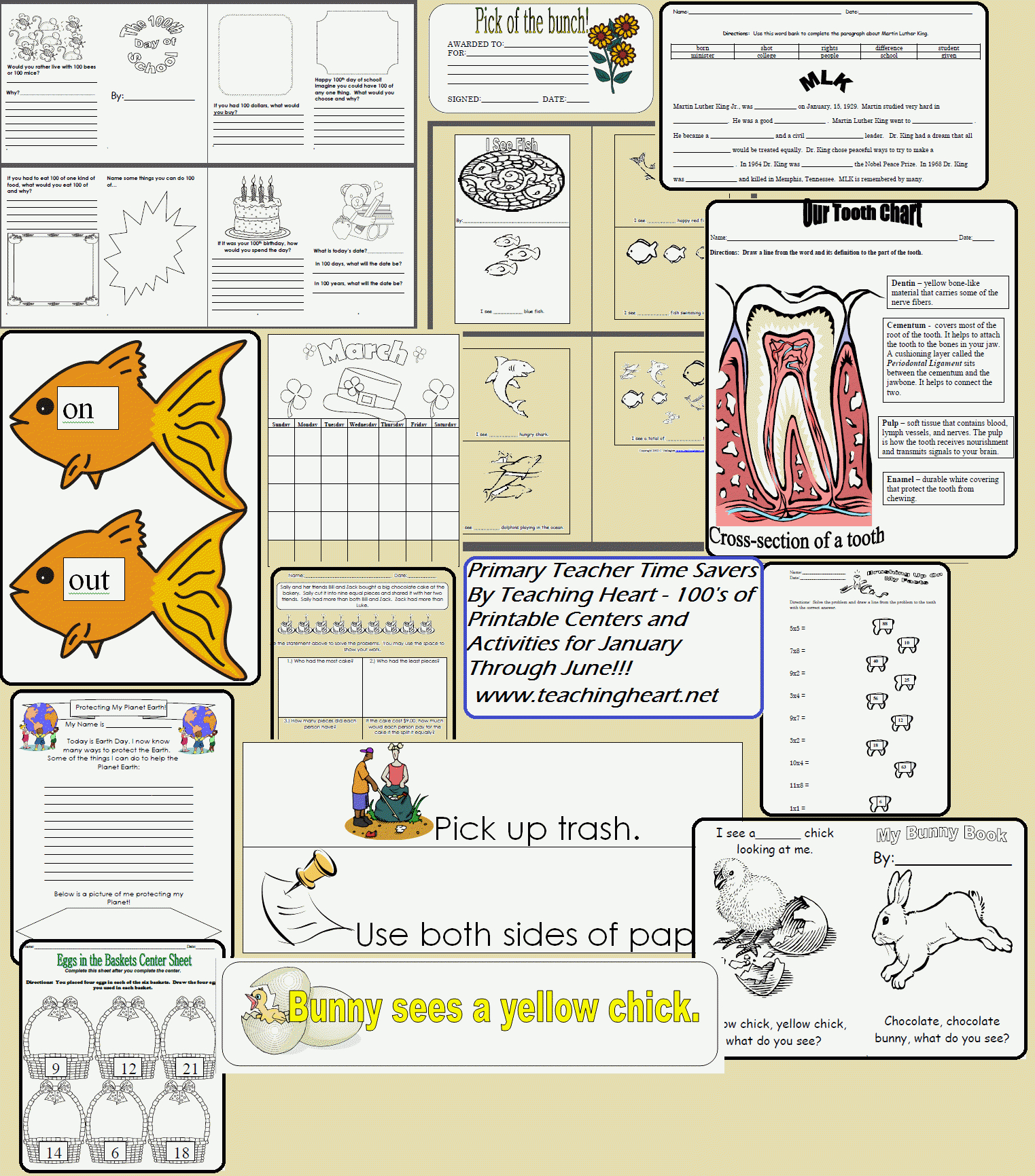 January-June Teacher Cdrom Index - Free Printables And Activities - Free Printables For Teachers