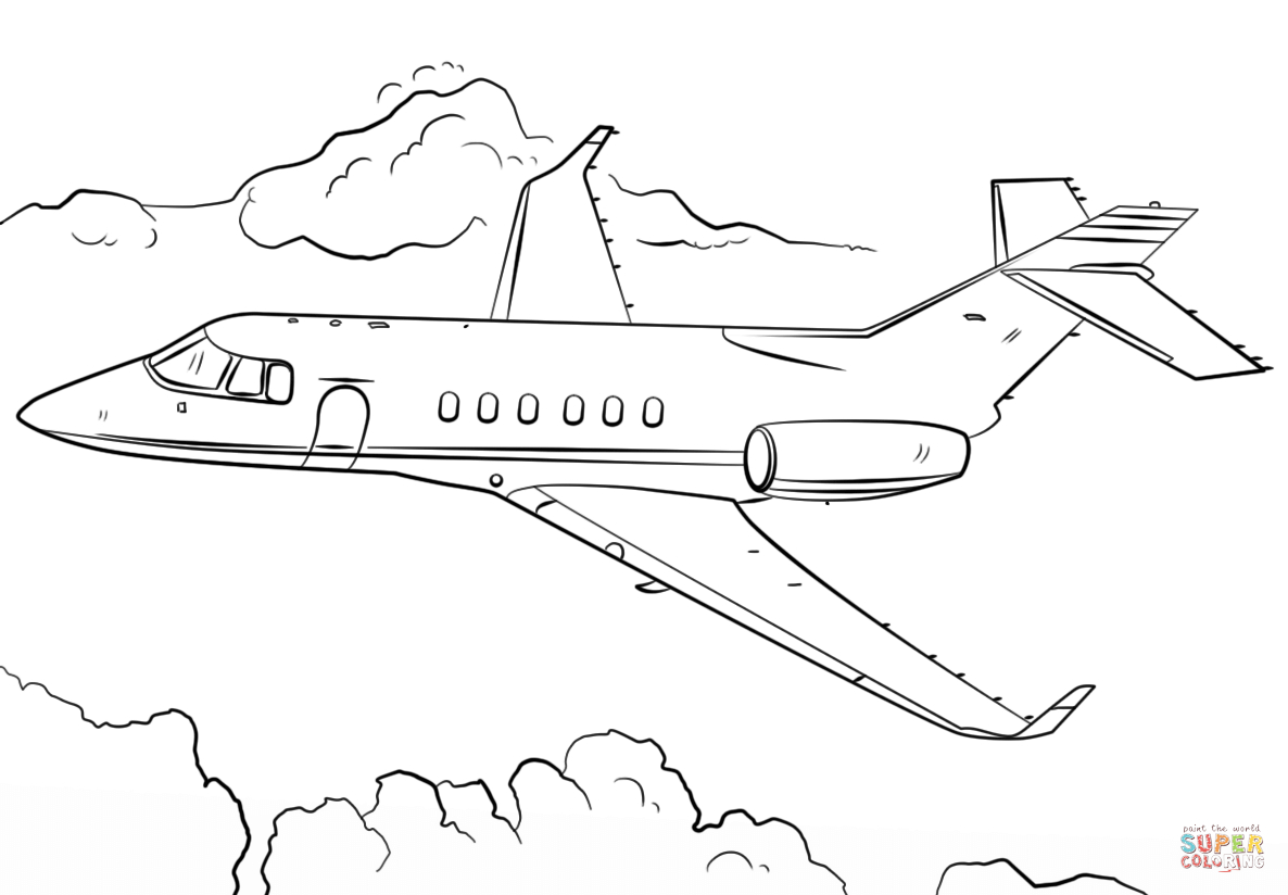 Jet Airplane Coloring Page | Free Printable Coloring Pages - Free Planes Printables