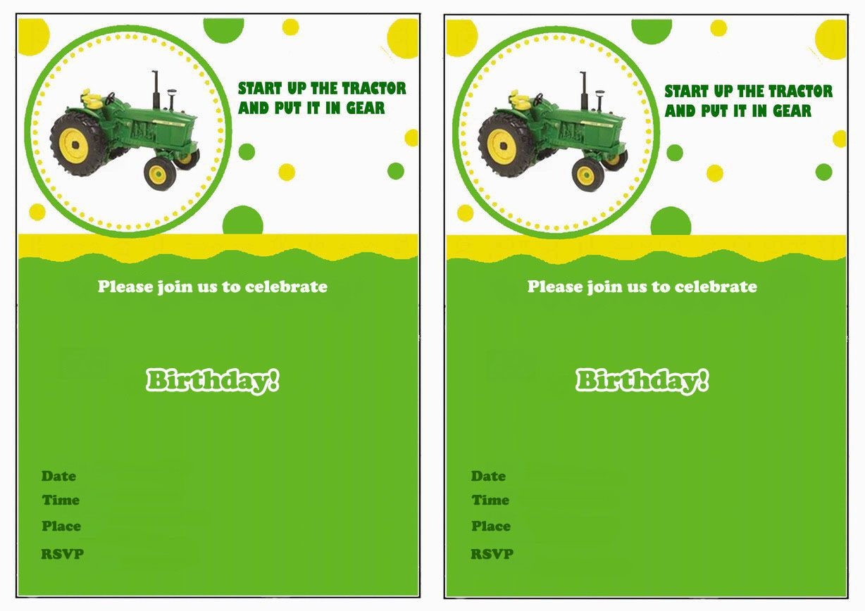 John Deere Printable Birthday Invitations Click Image Below To - Free Printable John Deere Food Labels
