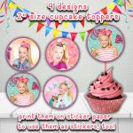 Jojo Siwa Printable Cupcake Toppers,jojo Birthday Party Decoration   Jojo Siwa Free Party Printables