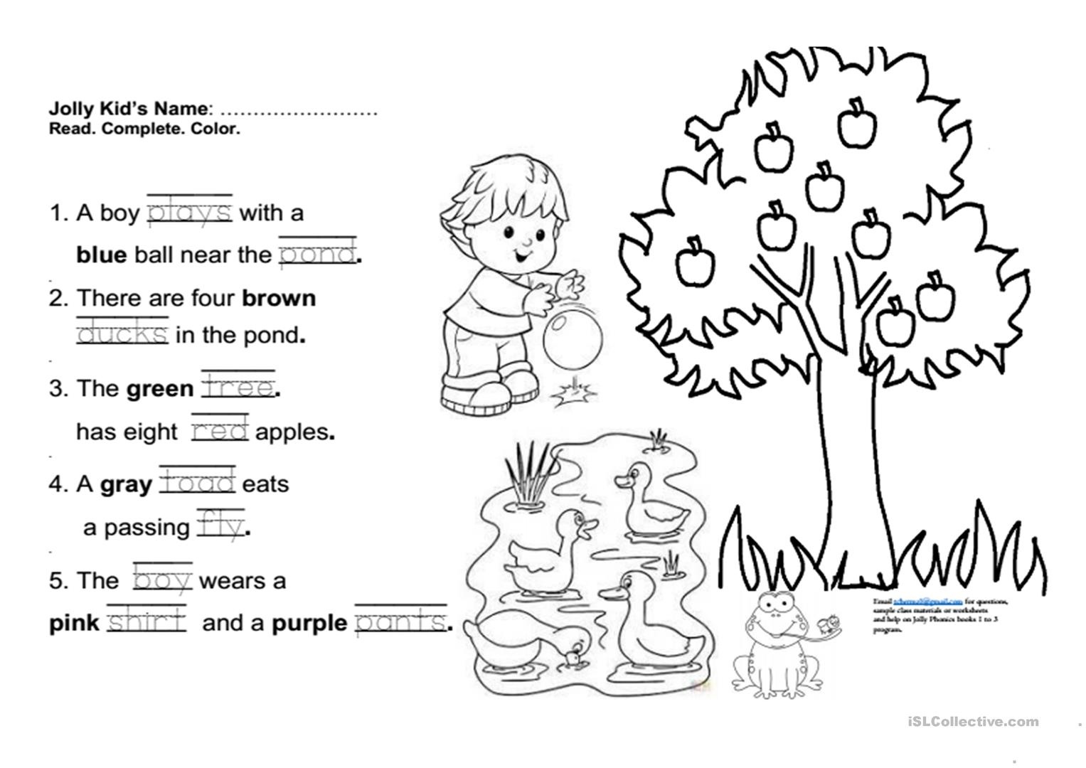 Jolly Phonics Book 3 Fun Final Test Worksheet - Free Esl Printable - Free Printable Phonics Books For Kindergarten
