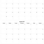 July And August 2017 Free Printable Calendar Template   Free Printable August 2017