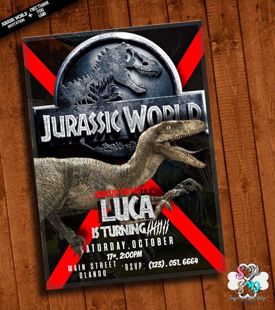 Blank Jurassic World Invitation Template Free