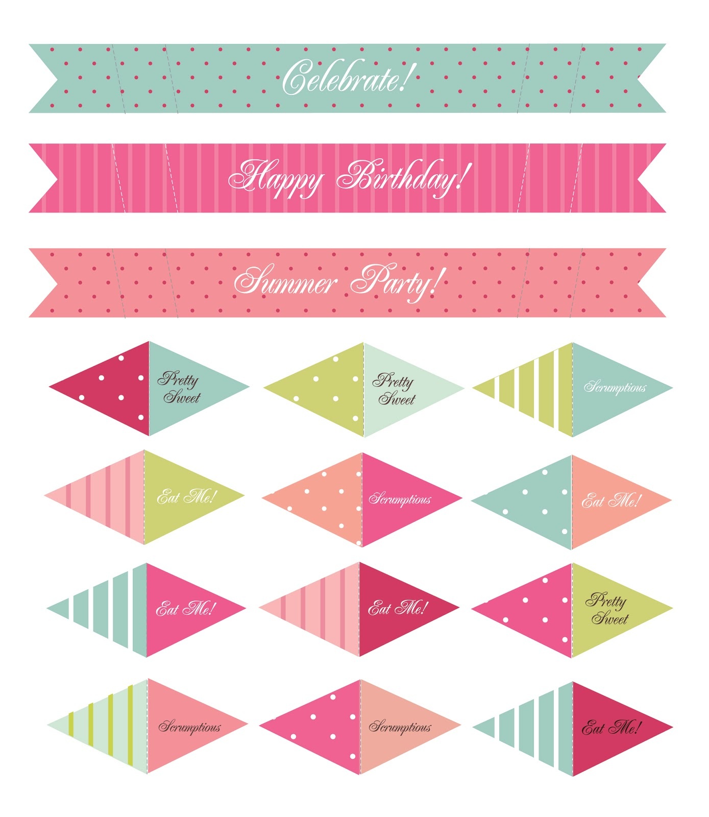  Free Printable Cake Bunting Template Free Printable