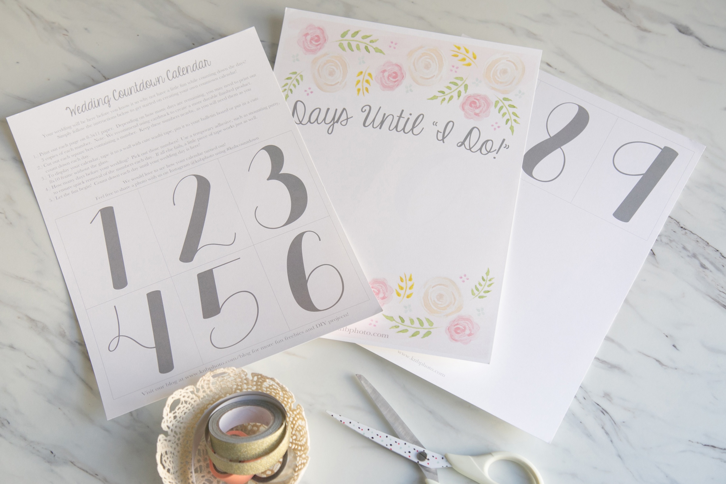 K+B Photography | Our Blog | Freebies: A Printable Wedding Countdown - Free Printable Wedding Countdown