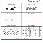 Kindergarten High Frequency Words Printable Worksheets   Free Printable Sight Word Reading Passages