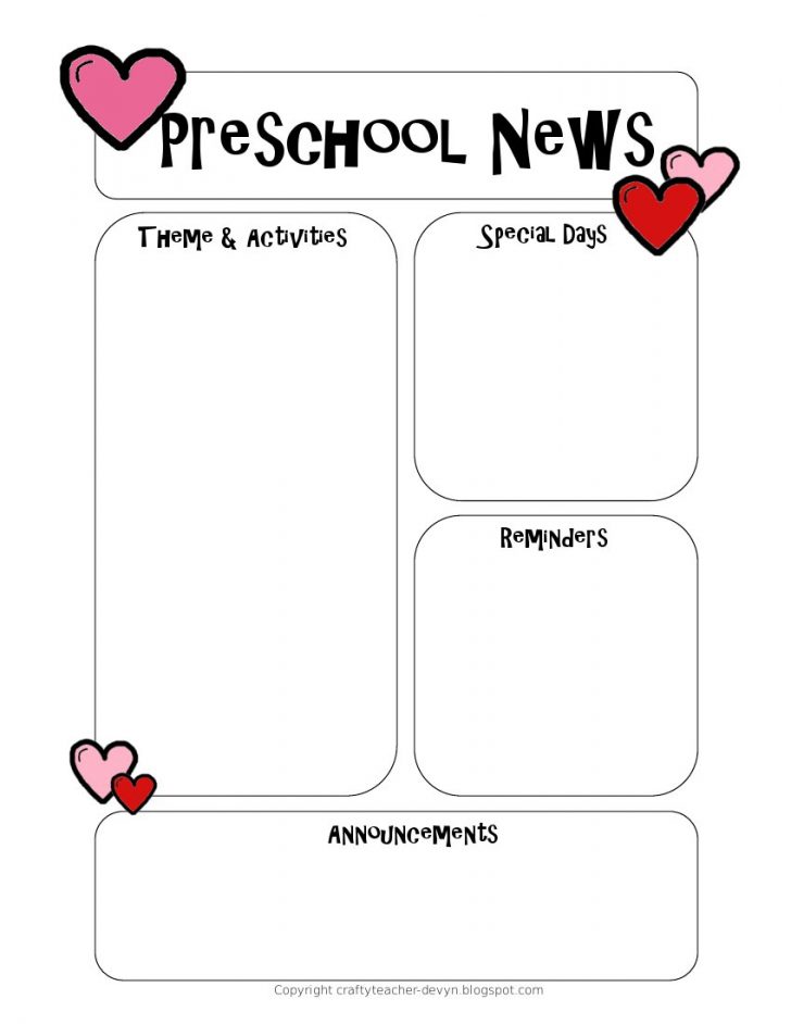 Free Printable Kindergarten Newsletter Templates