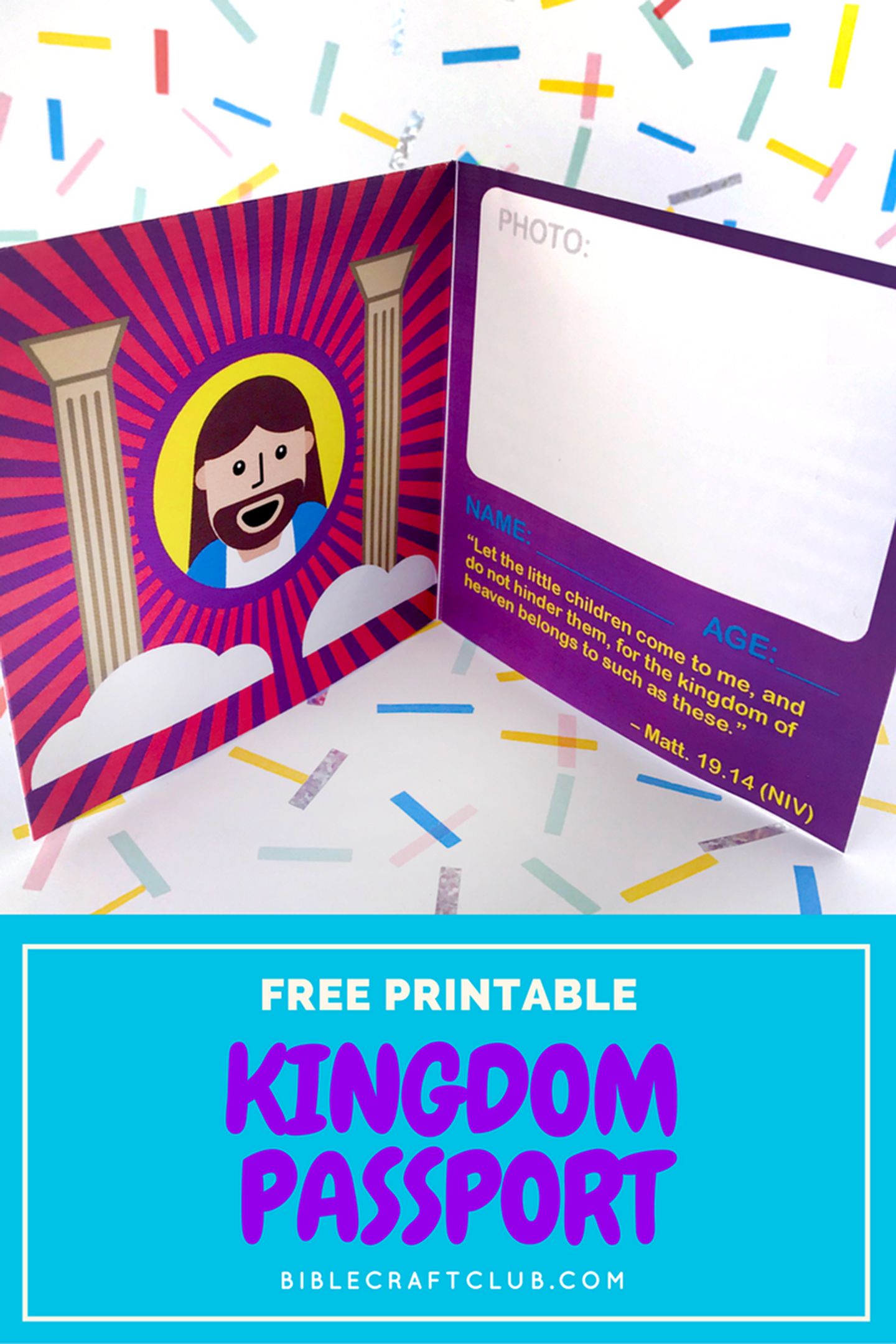 Kingdom Passport Craft | Biblecraftclub | Bible Crafts, Faith - Free Printable Bible Crafts