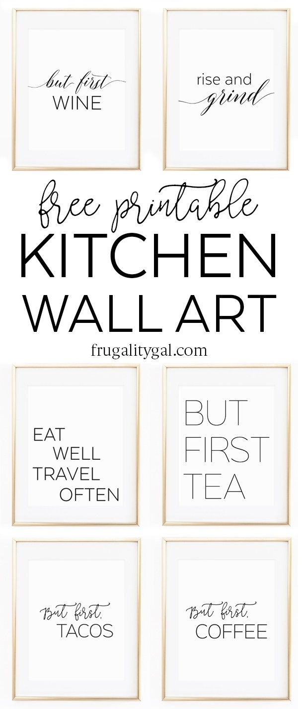 Kitchen Gallery Wall Printables | Free Printable Wall Art - Free Funny Kitchen Printables