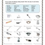 Kitchen Utensils Worksheet   Free Esl Printable Worksheets Made   Free Printable Home Economics Worksheets