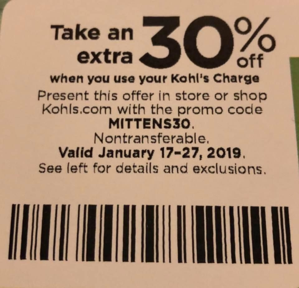 Kohls 30% Off Coupon Code In Store And Online January 2019! Take - Kohls Printable Coupons Free Shipping