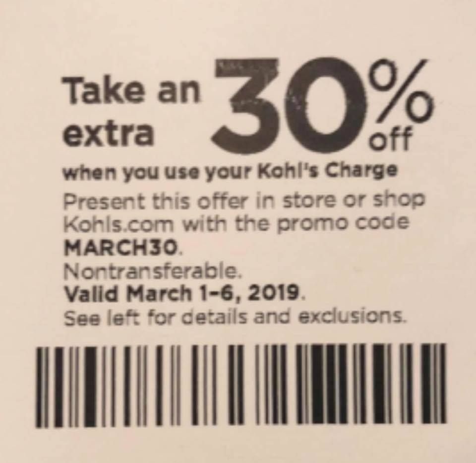 Kohls 30% Off Coupons Code Plus Free Shipping March 2019 #kohls - Kohls Printable Coupons Free Shipping