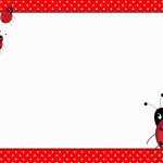Ladybugs: Free Printable Invitations. | Name Tags | Free Printable   Free Printable Ladybug Stationery