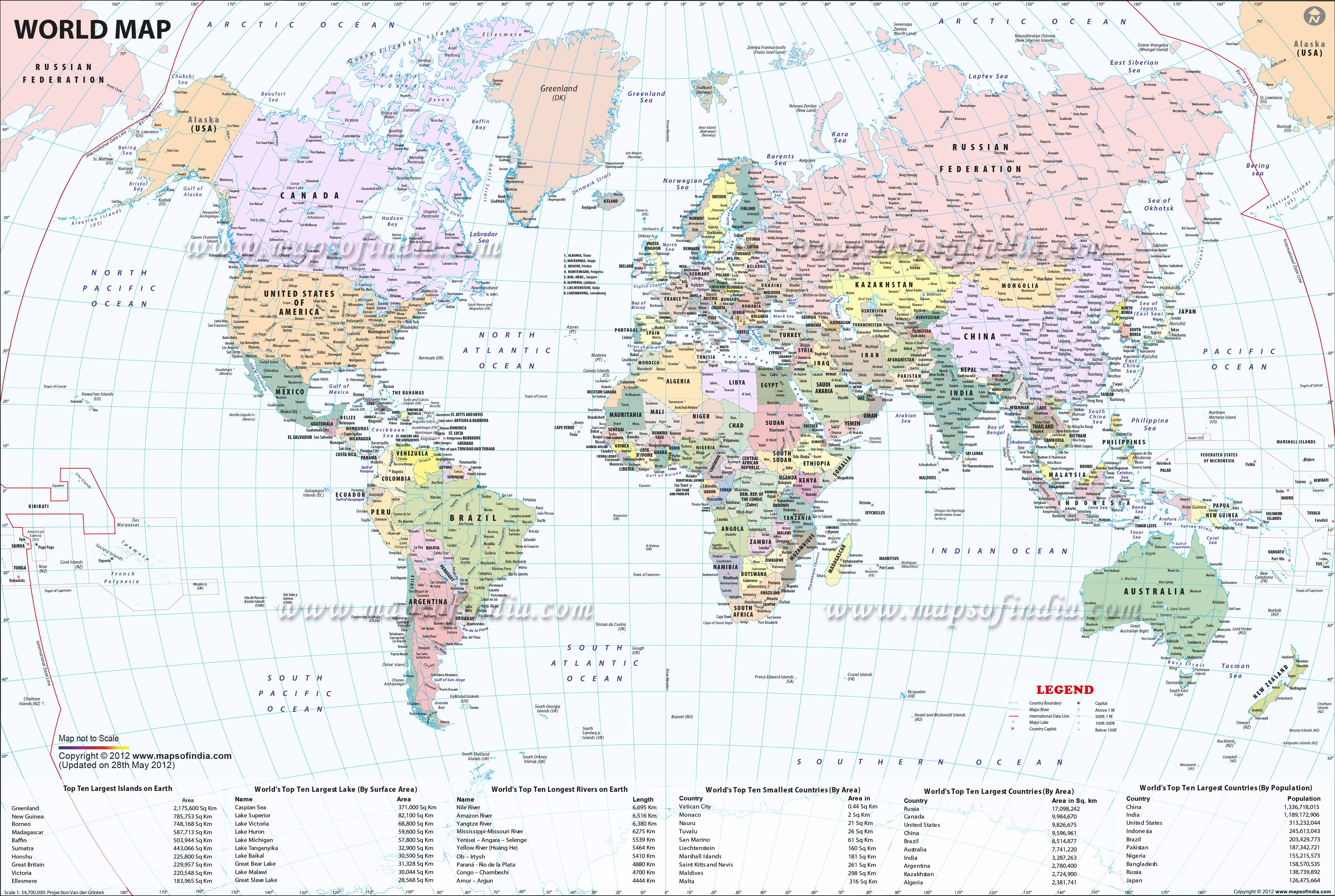Large World Map Image - Free Printable Custom Maps