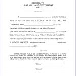Last Will And Testament Template (6) | Best Agenda Templates Within   Free Printable Blank Last Will And Testament