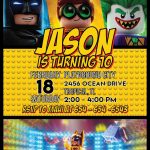 Lego Batman Party Invitation Template In 2019 | Lego Batman Party   Lego Batman Invitations Free Printable