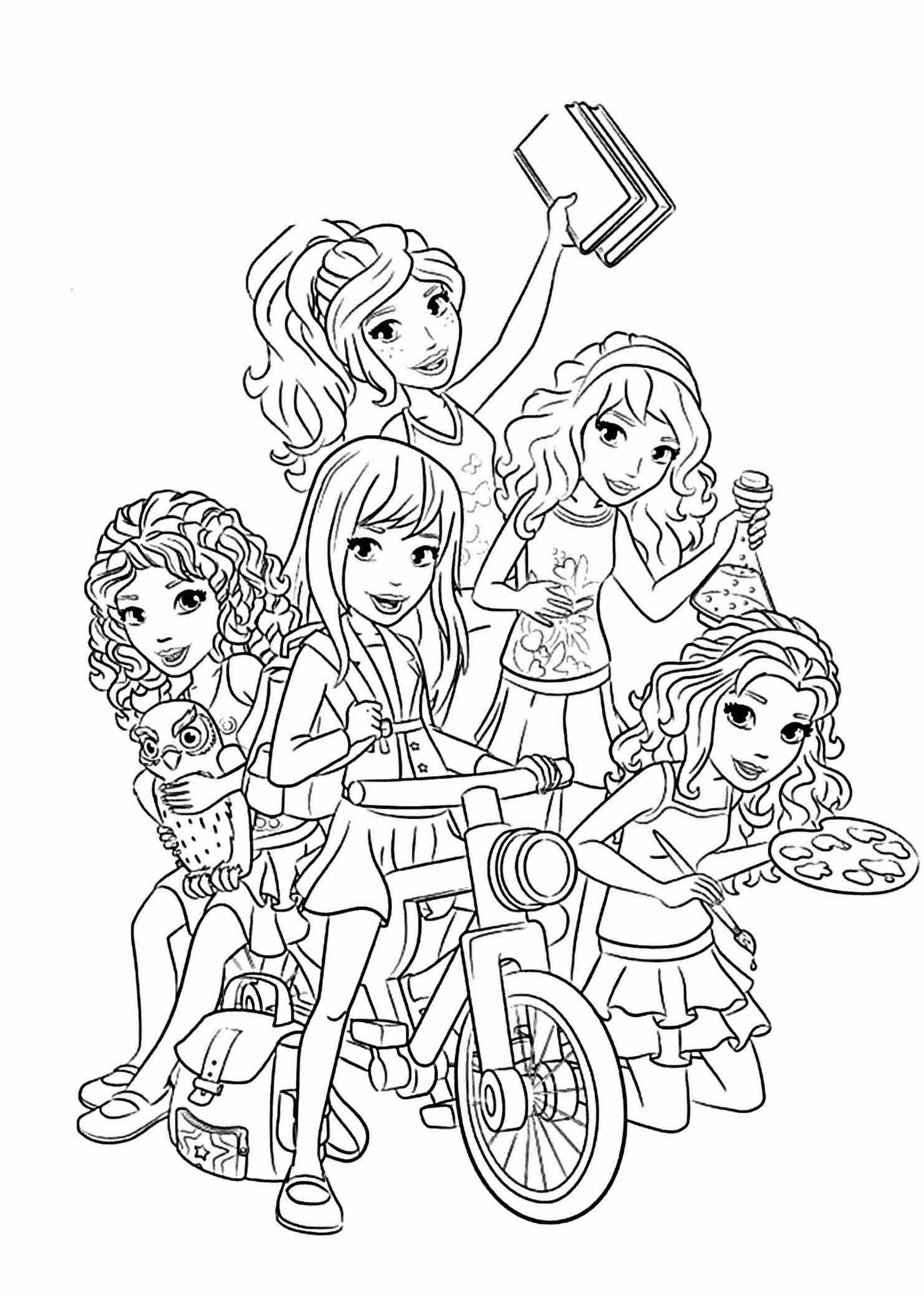 Lego Friends All Coloring Page For Kids, Printable Free. Lego - Free Printable Lego Friends Coloring Pages