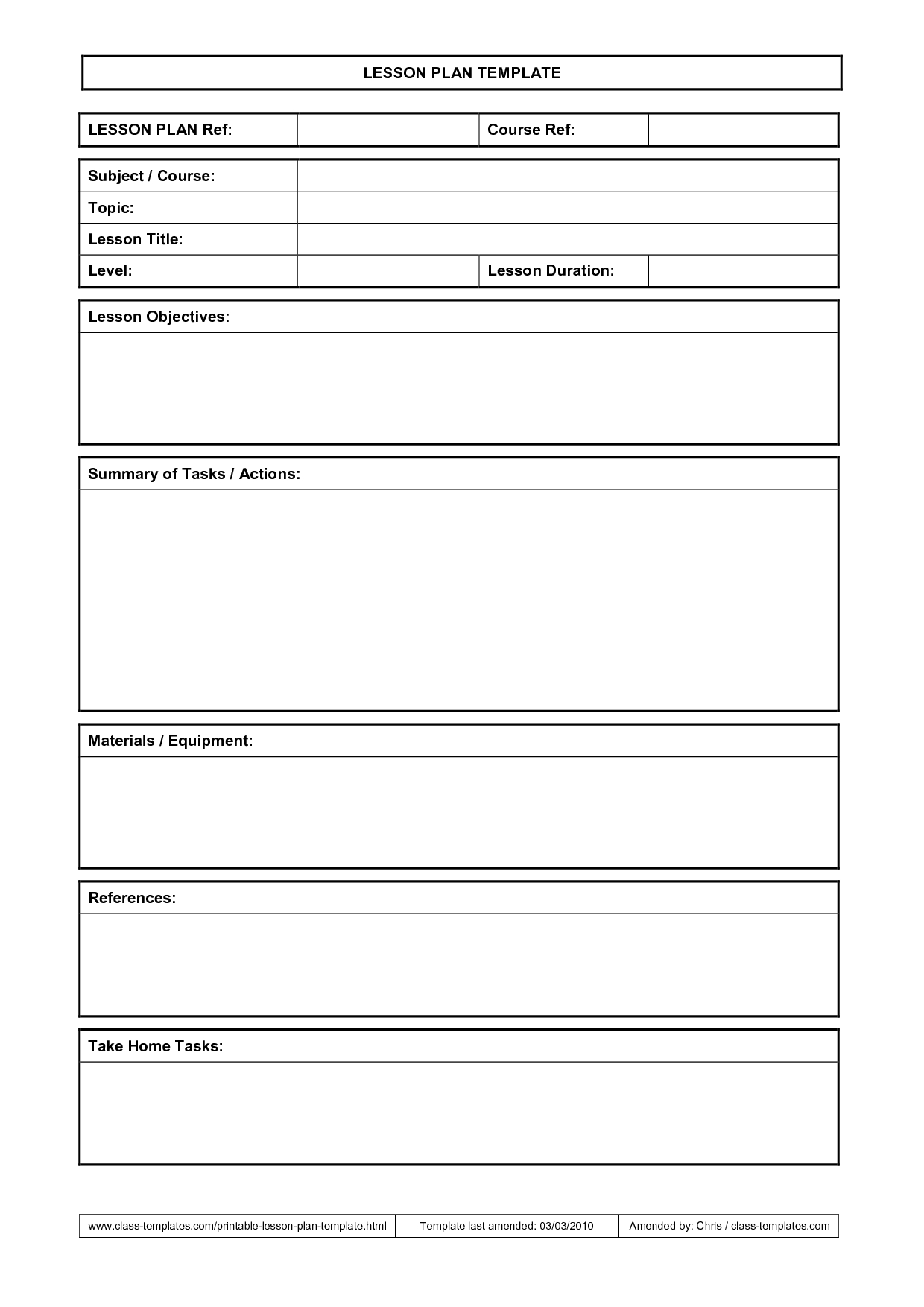 Lesson Plan Template … | Teaching Ideas | Lesson Plan Format, Daily - Free Printable Daily Lesson Plan Template