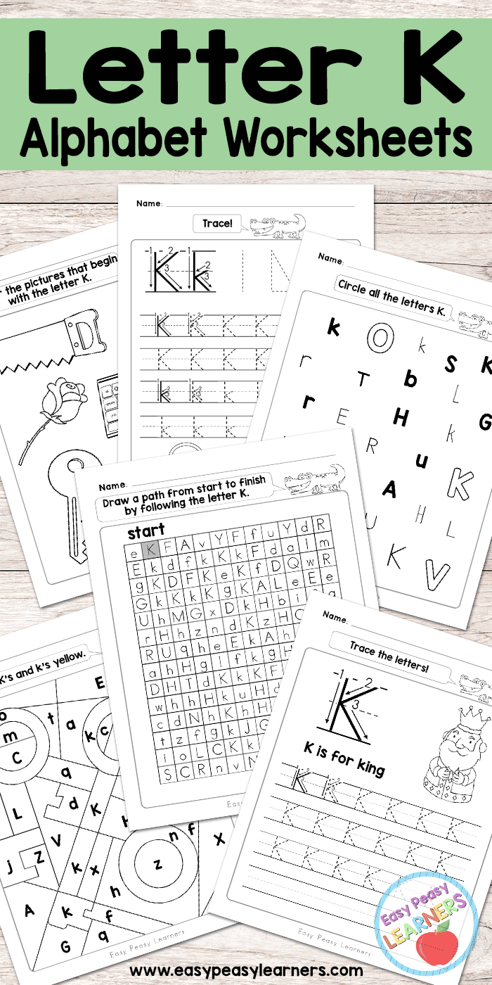Letter K Worksheets - Alphabet Series - Easy Peasy Learners - Free Printable Letter K Worksheets