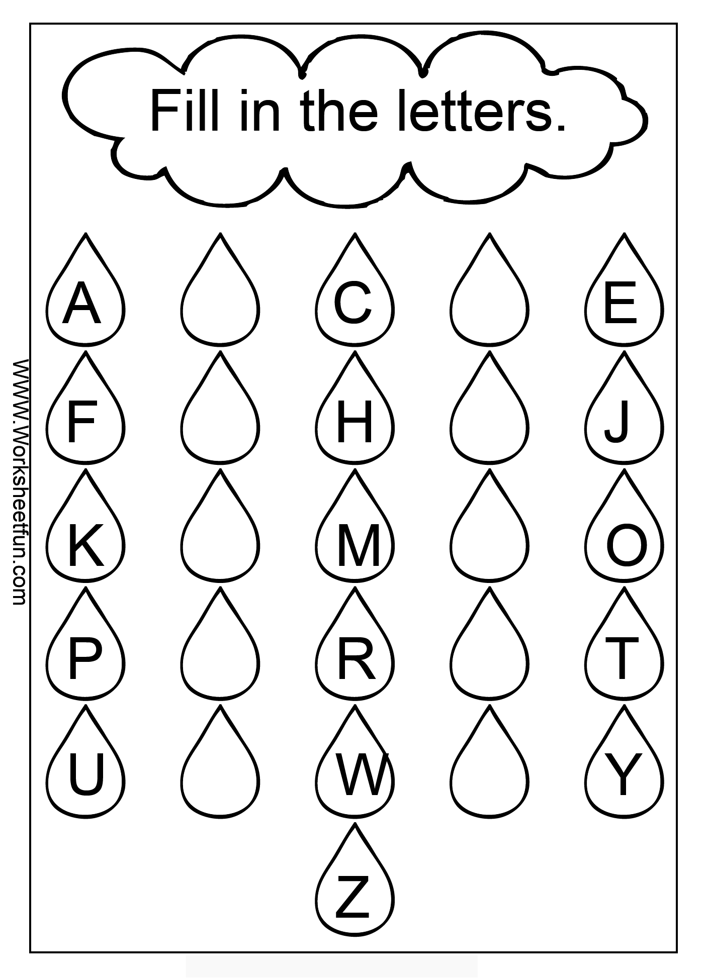Letters -Missing Letters / Free Printable Worksheets – Worksheetfun - Free Printable Alphabet Worksheets For Grade 1