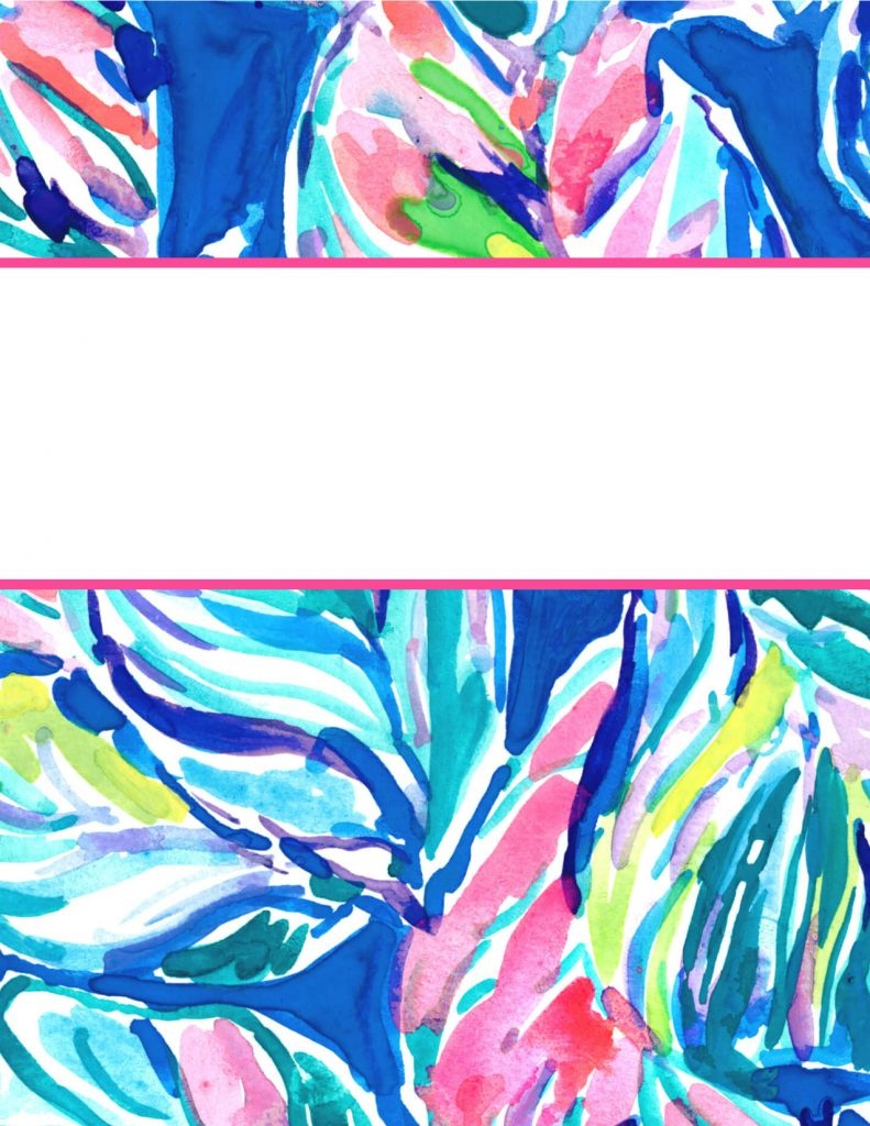 Lilly Pulitzer Binder Covers 2017 — Free, Cute, Printable Binder Covers! - Free Printable Binder Covers Lilly Pulitzer