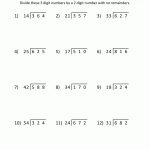 Long Division Worksheets For 5Th Grade   Free Printable Division Worksheets For 5Th Grade