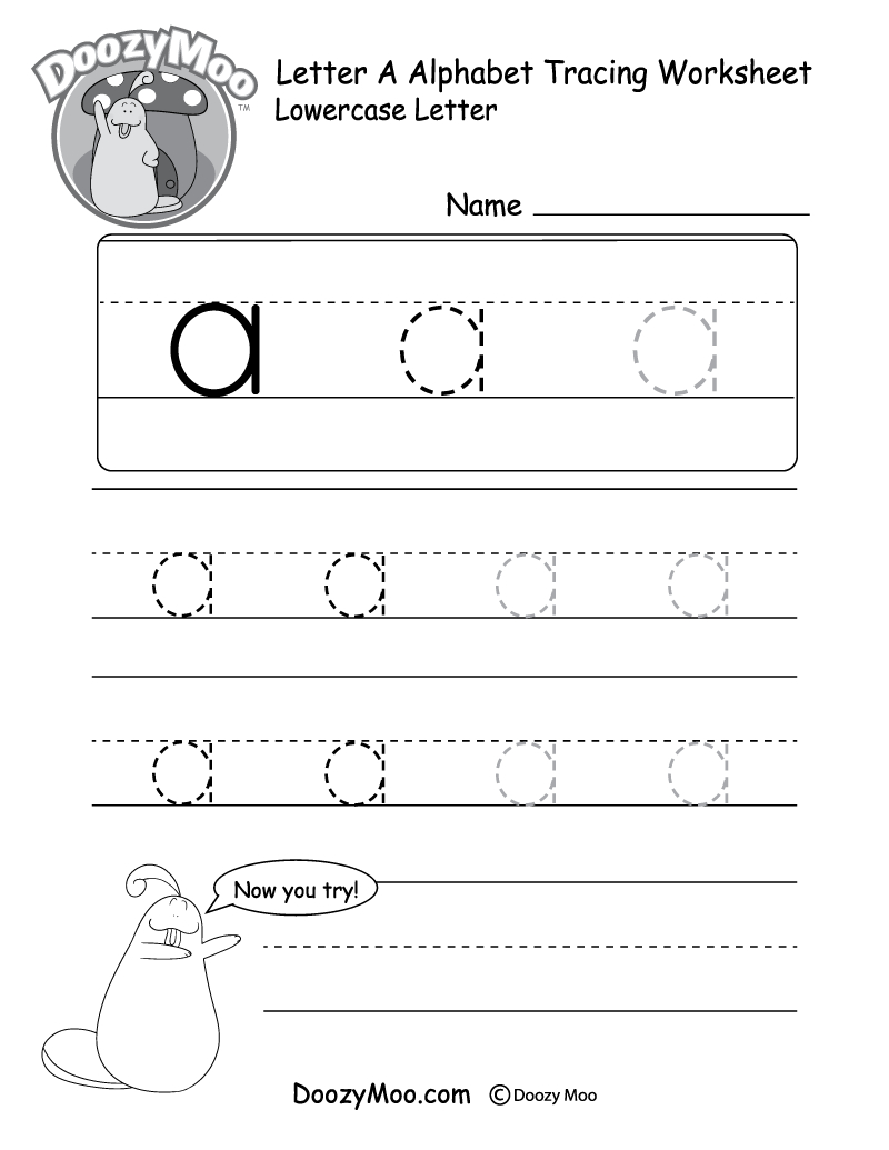 Lowercase Letter Tracing Worksheets (Free Printables) - Doozy Moo - Free Printable Letter Tracing