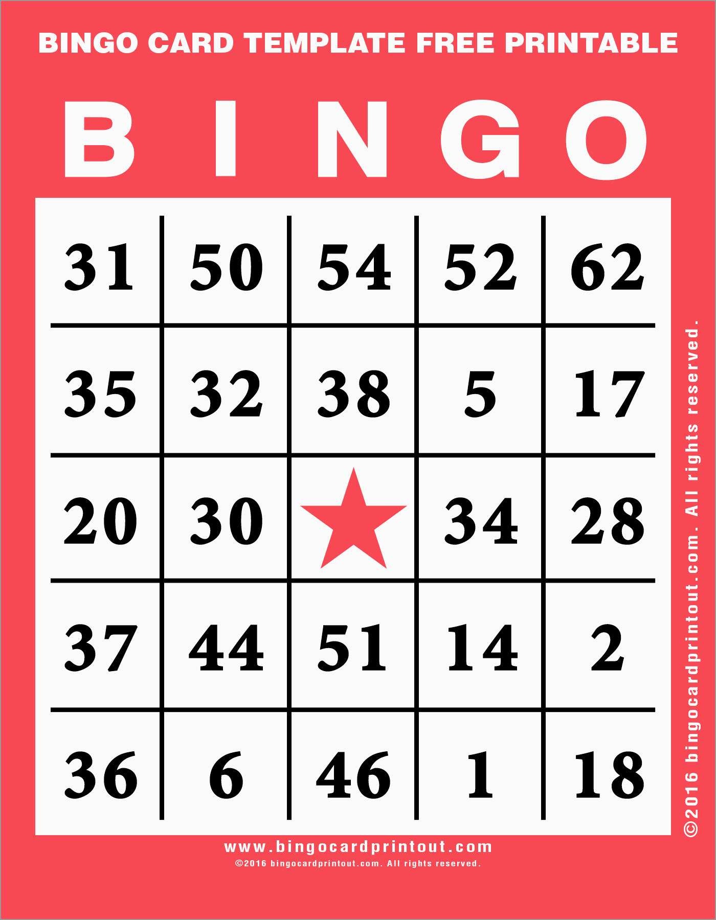 Luxury Bingo Card Template Free | Best Of Template - Free Printable Bingo Cards 1 75