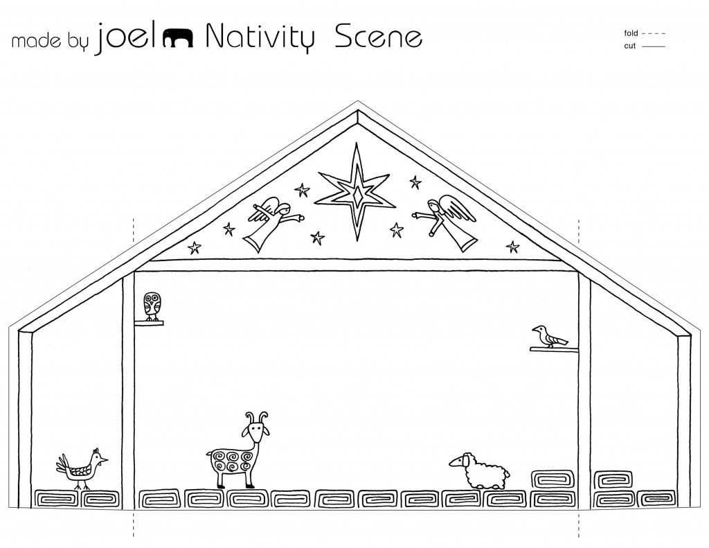 Madejoel » Paper City Nativity Scene (Joyfully Expanded!) - Free Printable Pictures Of Nativity Scenes