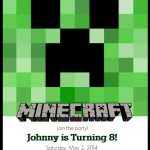 Make Your Own Custom Printable Minecraft Party Invitations   Free Minecraft Party Printables