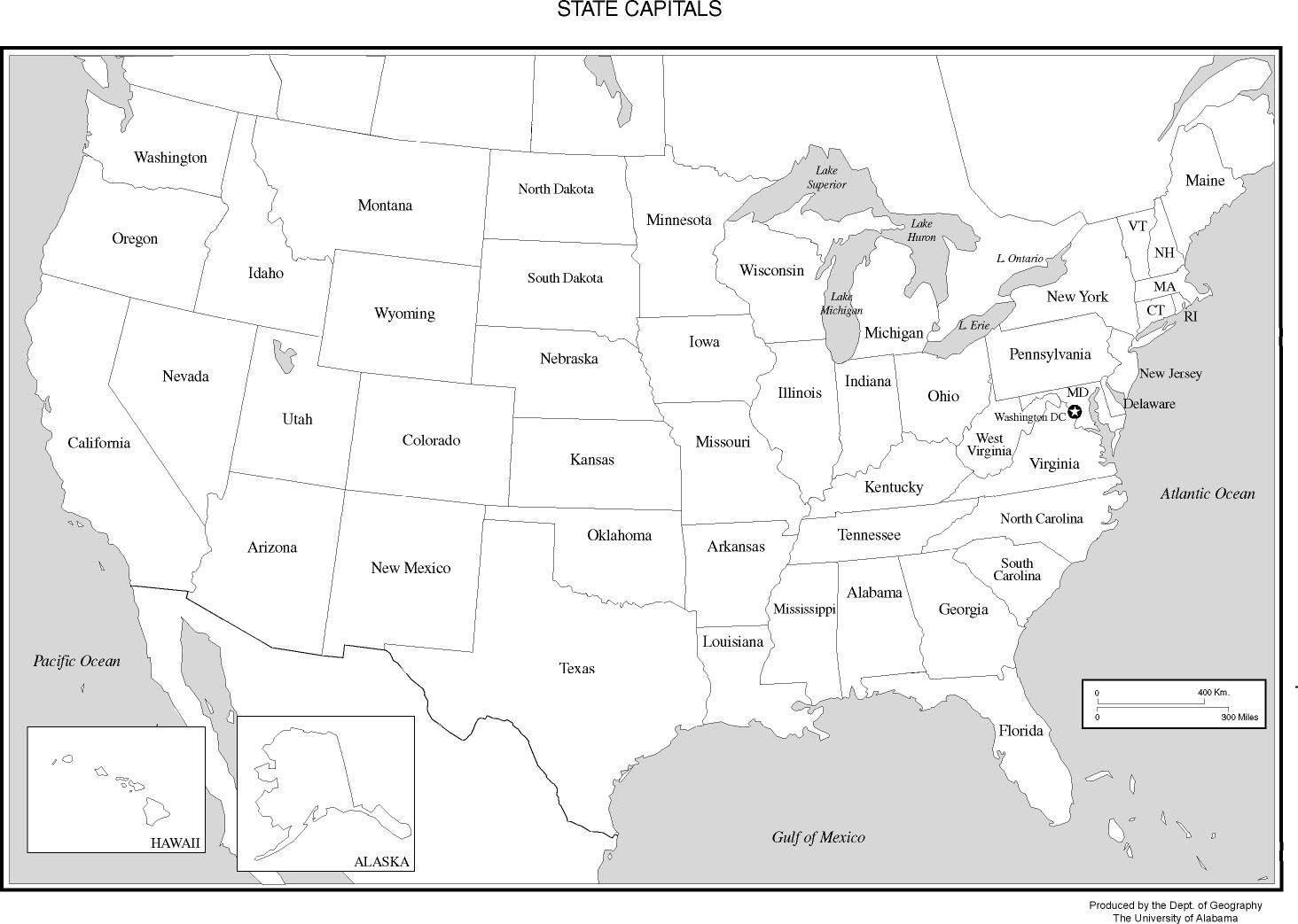 Maps Of The United States - Free Printable Map Of United States With States Labeled