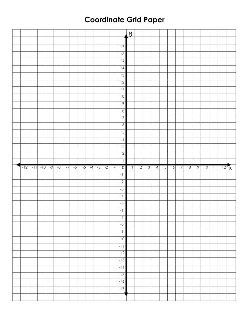 The Coordinate Grid Paper (Large Grid) (A) Math Worksheet From The