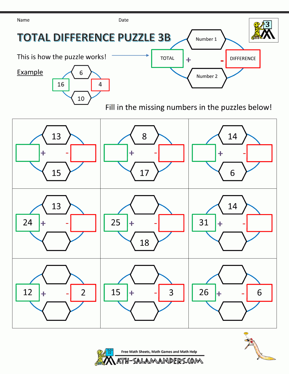 Math Puzzle Worksheets 3Rd Grade - Free Printable Math Puzzles For 3Rd Grade