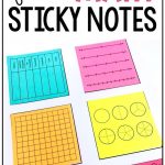 Math Sticky Notes Templates Sampler | School | Elementary Math, Math   Free Printable Math Centers