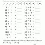 Math Subtraction Worksheets 1St Grade   Free Math Printables