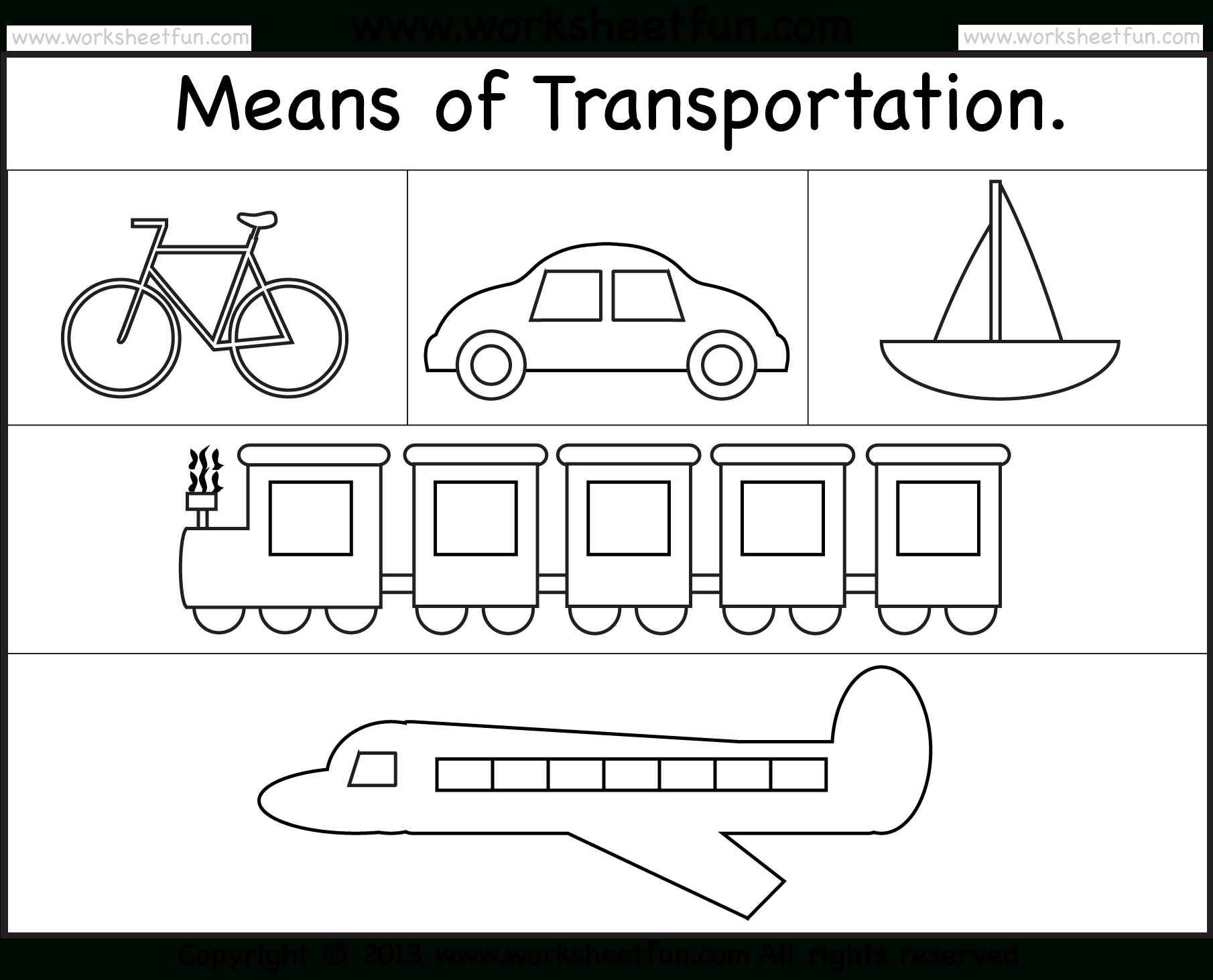 Printable Transportation Worksheets Printable Word Searches