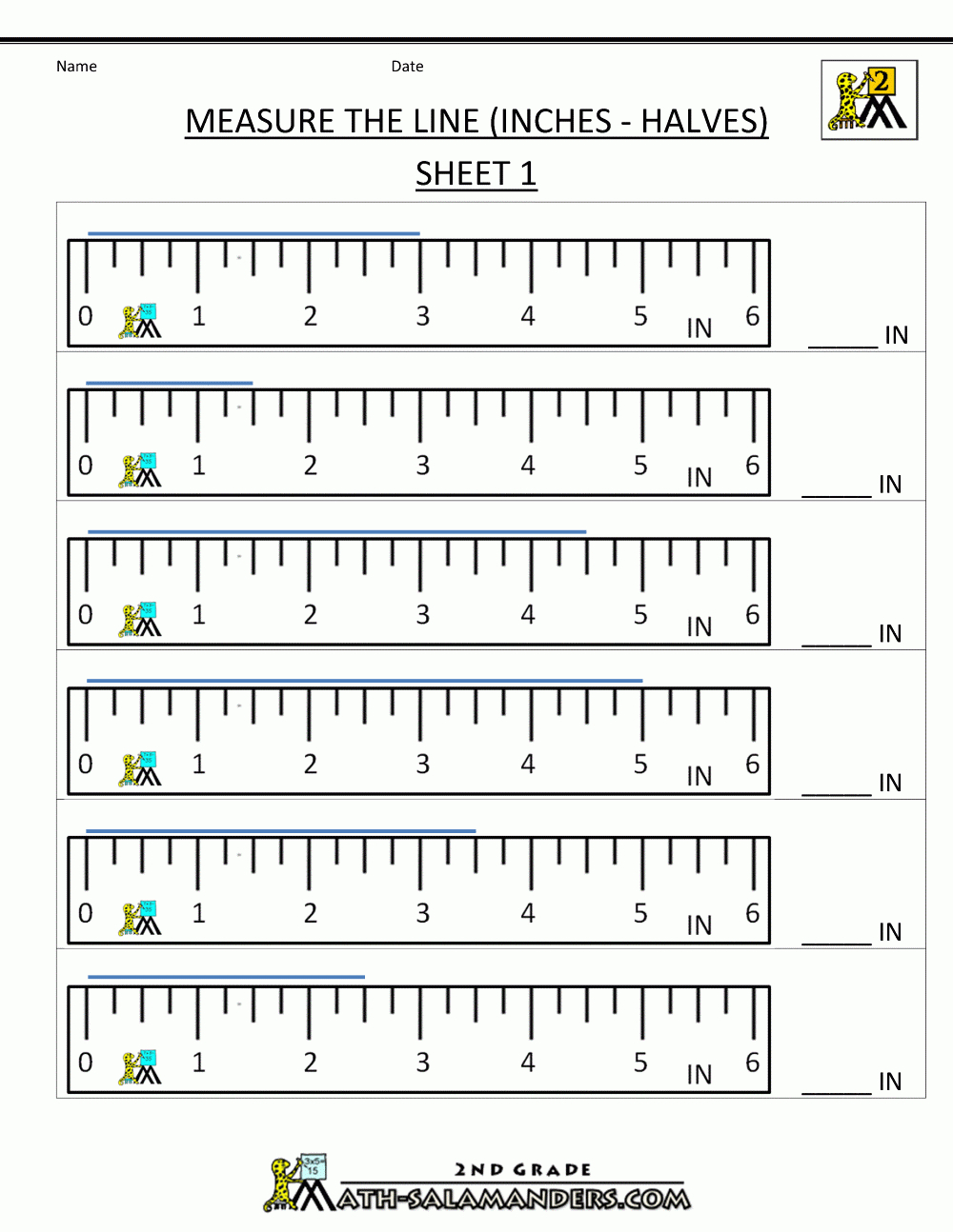 Measurement Math Worksheets - Measuring Length - Free Printable Measurement Worksheets Grade 1