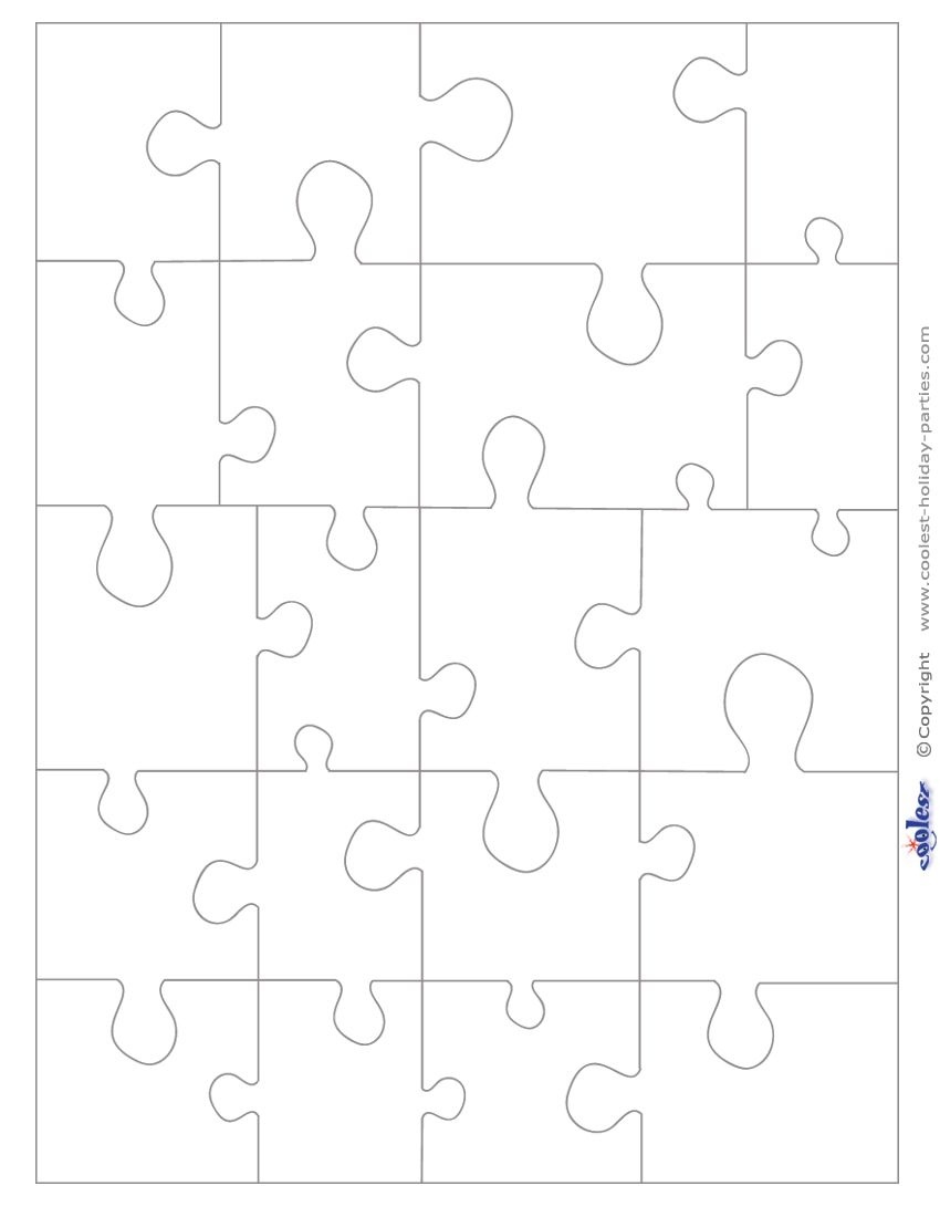 Medium Blank Printable Puzzle Pieces | Printables | Printable - Free Printable Blank Jigsaw Puzzle Pieces