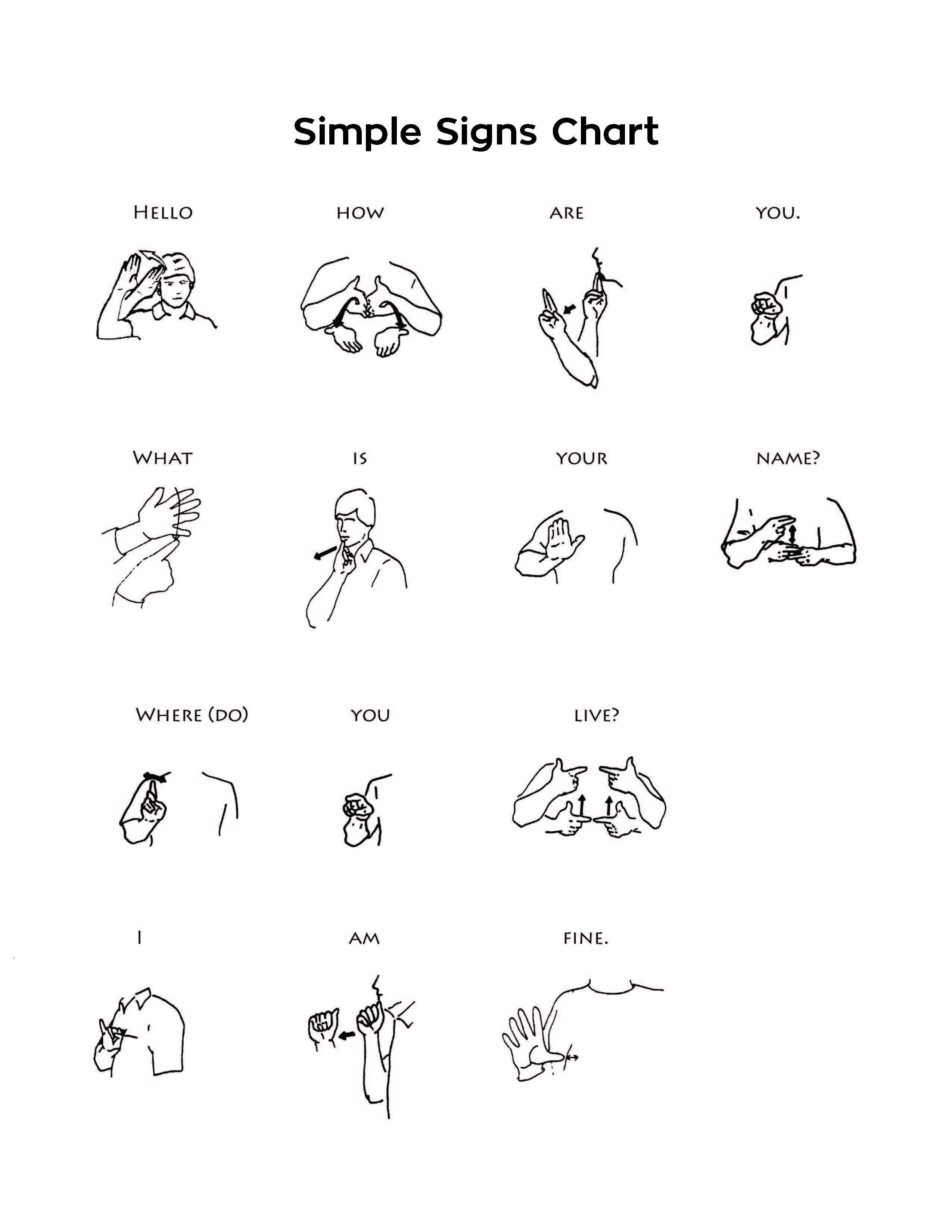 Free Printable Sign Language Dictionary