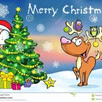 Merry Christmas Greeting Card Stock Vector   Illustration Of Card   Free Printable Xmas Cards Online