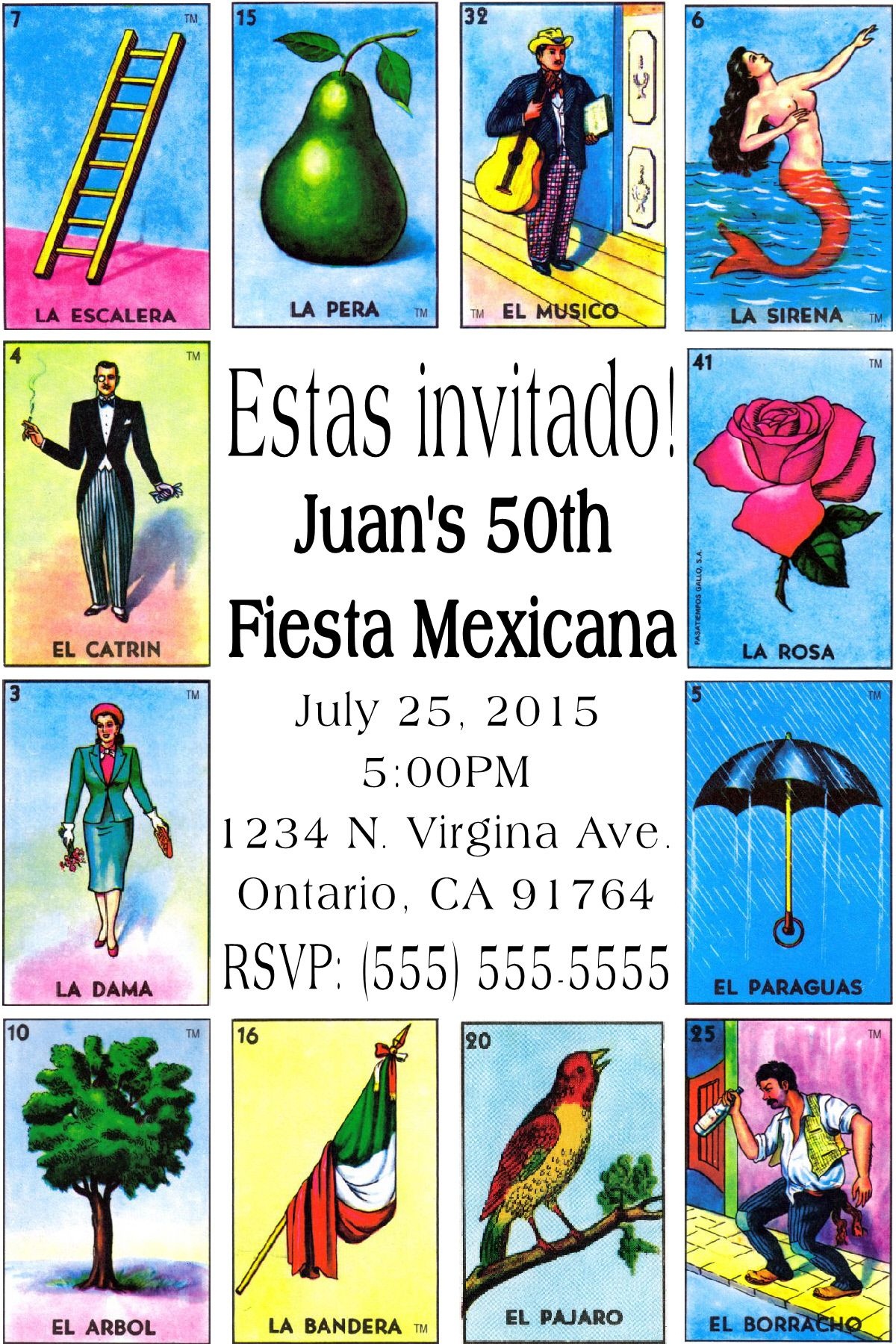Mexican Card Game Loteria Invitation-To Place Orders Or Follow Me On - Free Printable Loteria Game