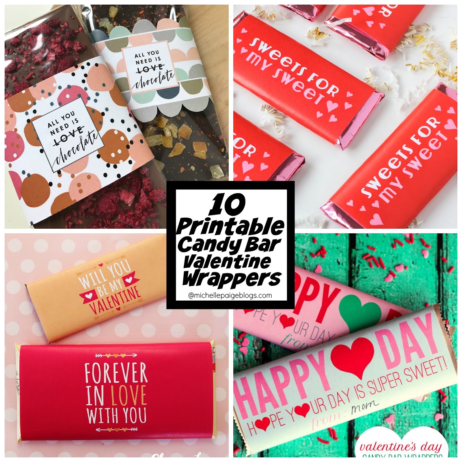 Michelle Paige Blogs: 10 Free Printable Candy Bar Wrapper Valentines - Free Printable Candy Bar Wrappers
