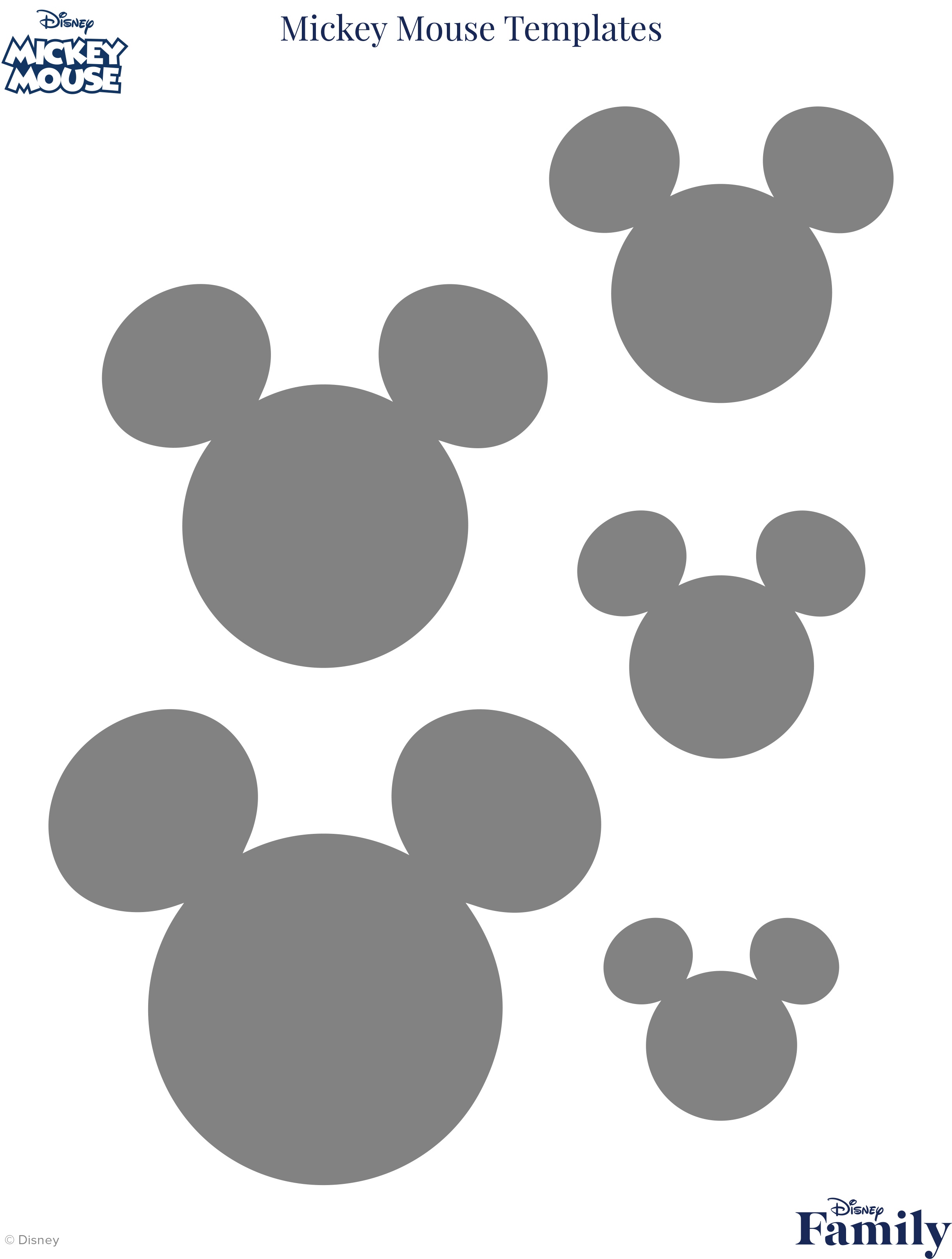 Mickey Mouse Template | Disney Family - Free Mickey Mouse Printable Templates