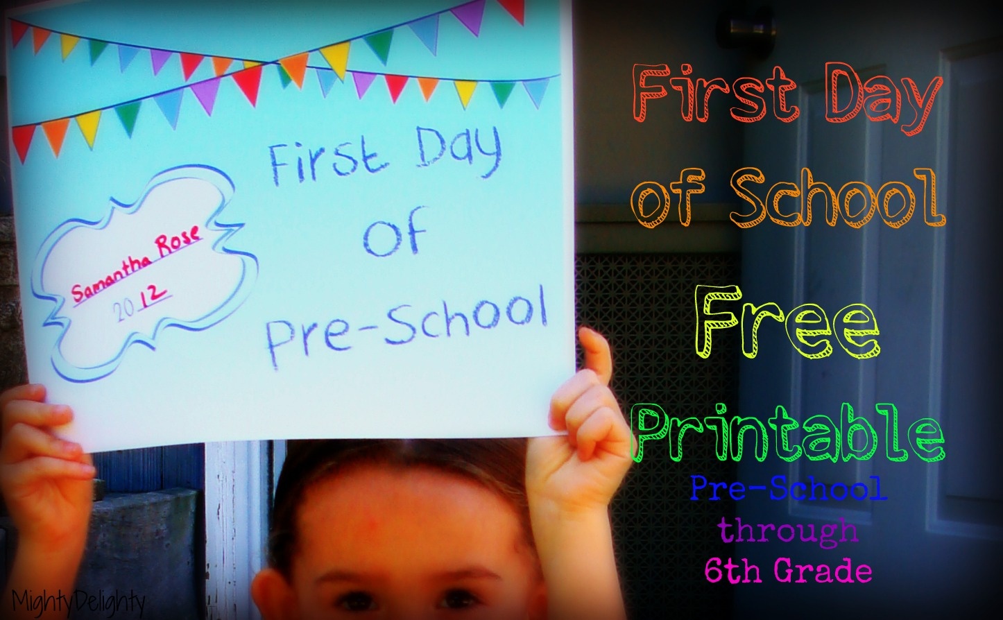 Mighty Delighty: First Day Of School {{Free Printable}} - Free Printable First Day Of School Activities