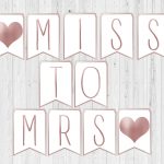 Miss To Mrs Banner. Bridal Shower Banner Printable. Letter Banner   Free Printable Miss To Mrs Banner